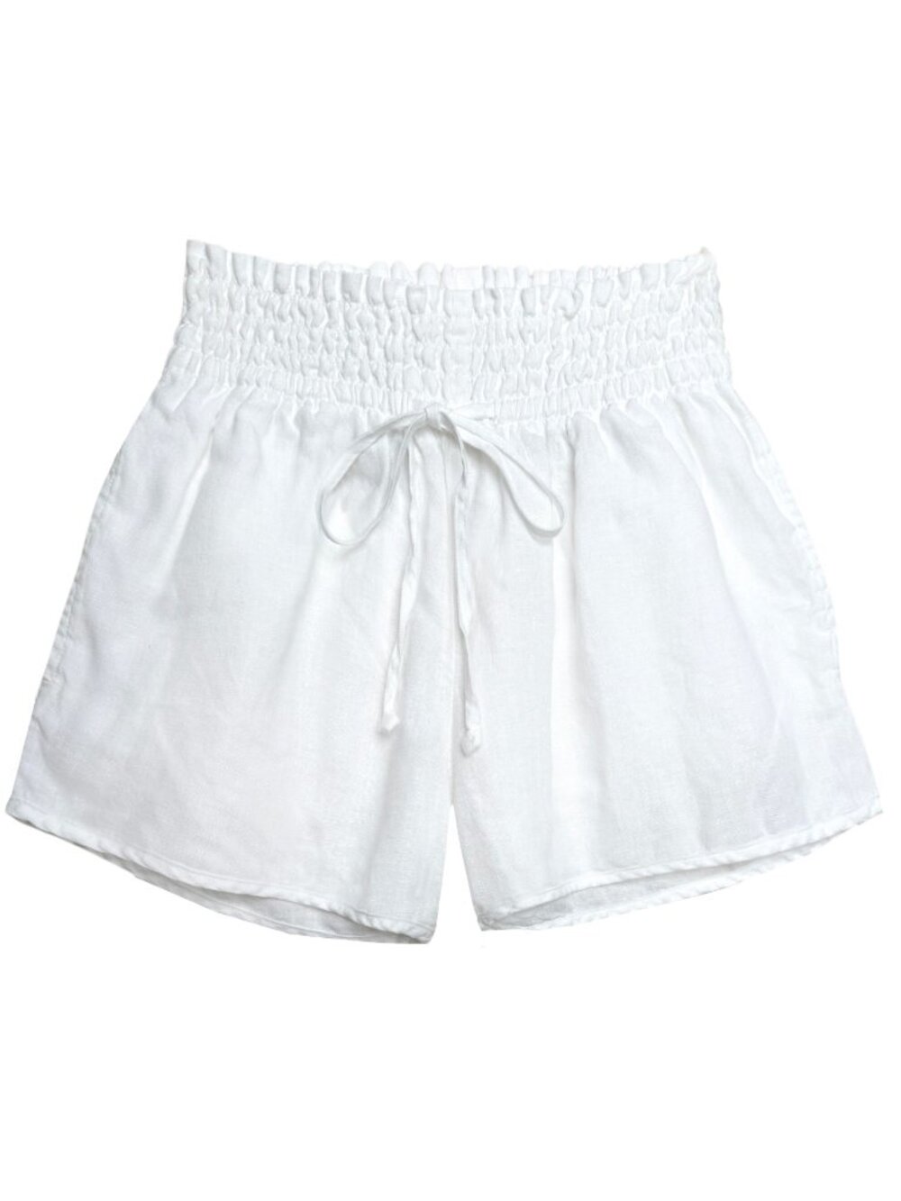 ANTHROPOLOGIE CLOTH & STONE WHITE LINEN SHORTS SUMMER BREEZE RESORT VACATION S